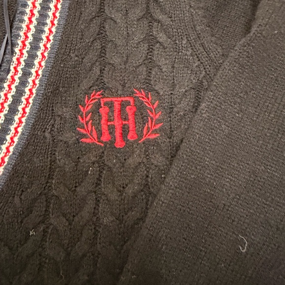Tommy Hilfiger Cable-Knit Varsity Cardigan Small - Picture 9 of 9